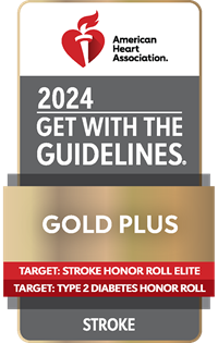 Get With The Guidelines® Stroke Gold Plus with Target: Stroke Honor Roll Elite and Target: Type 2 Diabetes Honor Roll