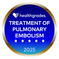 Healthgrades Rated Five Stars for Treatment of Pulmonary Embolism 2025
