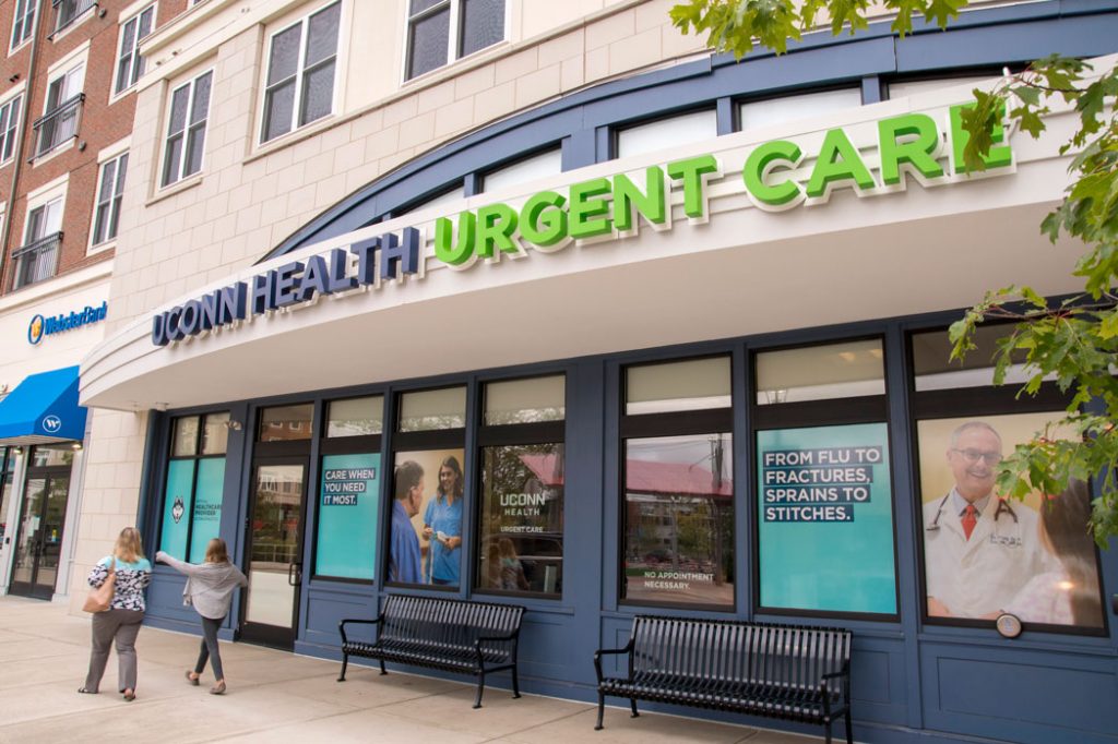 Exterior view of UConn Health Urgent Care in Storrs